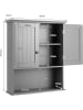 COSTWAY Hängeschrank in Grau