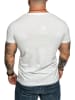 Amaci&Sons Basic Oversize T-Shirt mit Rundhalsausschnitt LAKEWOOD in Weiß/Grau