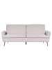 Beliani Schlafsofa VETTRE in Beige/Gold - (W) 210 x (H) 88 x (L) 84 cm