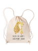 Mr. & Mrs. Panda Jutebeutel Giraffe Kind mit Spruch in Creme