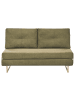 Beliani Schlafsofa JERSLEV in Grün/Braun - (W) 150 x (H) 87 x (L) 84 cm