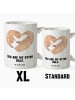 Mr. & Mrs. Panda weisse tasse Otter Herz mit Spruch in Weiß