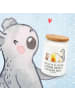 Mr. & Mrs. Panda Vorratsdose Pinguin Lagerfeuer mit Spruch in Weiß
