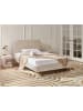 Beliani Doppelbett FLAYAT in Beige/Gold - (W) 133 x (H) 109 x (L) 215 cm
