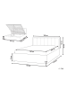 Beliani Doppelbett MONTLAUR in Beige - (W) 169 x (H) 89 x (L) 216 cm
