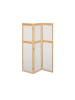 relaxdays Paravent in Natur/ Weiß - (B)135,5 x (H)168 cm