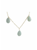 Gemshine Halskette Aquamarin Tropfen Längenverstellbar in gold coloured