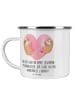 Mr. & Mrs. Panda Blechtasse Verlobungsfeier ZuMenschmen mit Spruch in Transparent