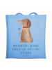 Mr. & Mrs. Panda Shopper Hund Blume mit Spruch in Sky Blue