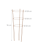 relaxdays 6 x Rankhilfe in Braun - (H)76 x Ø 28 cm