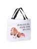 Mr. & Mrs. Panda Strandtasche Hund Basset Hound mit Spruch in Weiß