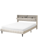 Beliani Doppelbett mit LED BEAULIEU in Beige/Schwarz - (W) 168 x (H) 103 x (L) 218 cm