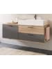 Inn.Furn Waschtischkombi Eiche, grau 140 cm inklusive Waschbecken, Soft-Close