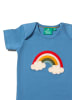Little Green Radicals Applique Organic Short Sleeve T Shirt in Blue