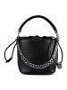 Replay Beuteltasche Leder 20 cm black