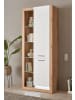 Furn.Design Vitrine weiß matt, Evoke Eiche, Vitrinenschrank 80 x 195 cm