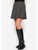 SASSYCLASSY Mini Rock mit Falten in Grau
