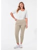 GOLDNER Stretchhose mit Seitenschlitzen in sand