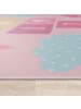 KADIMA DESIGN Kinderteppich waschmaschinenwaschbar Prinzessinnen‑Hüpfkästchen in Pink