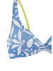 LASCANA ACTIVE Bügel-Bikini-Top in blau weiß bedruckt