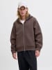 Jack & Jones Sweatshirt mit Reißverschluss in Seal Brown