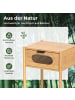 COSTWAY Nachttisch Bambus 40 x 40 x 50,5 cm in Hellbraun