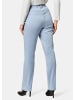GOLDNER Satin-Baumwollhose mit Stretch in hellblau