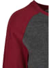 Urban Classics Urban Classics Damen Ladies Contrast Raglan Longsleeve in charcoal/burgundy