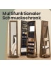 SONGMICS Schmuckschrank Berit in Vintagebraun - (B)55 x (H)161 x (T)55 cm