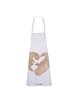 Mr. & Mrs. Panda Schürze Otter Herz ohne Spruch in Weiß