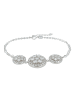 Adeliás Damen Armband aus 925 Silber mit Zirkonia 17+3 cm in silber
