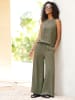 Heine Blusentop und Hose in khaki
