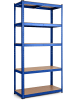 COSTWAY Lagerregal Schwerlastregal 5 Ebenen 75x30x150cm in Blau