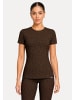 SMILODOX LEO T-Shirt Velvara in Braun Leo