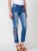 KOROSHI Slim-jeans lang in blau