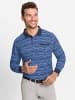 hajo Langarm-Poloshirt in marine-meliert