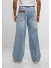 Carlo Colucci Carlo Colucci BAGGY JEANS PANTS KNIT DETAIL in light blue