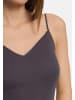Hanro Spaghetti Top Cotton Seamless in Black pearl