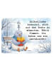 Mr. & Mrs. Panda Schild Taube Winter Pommes Design mit Spruch in Weiß