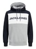 Jack & Jones Sweatshirt 'Logo Blocking' in Navy Blazer REG