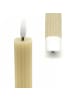 relaxdays 4 x LED Stabkerzen in Beige