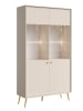Feldmann-Wohnen Vitrine Rose sandbeige 105,5 / 40,5 / 191cm mit Beleuchtung