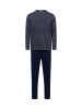 Schiesser Pyjama in anthrazit marine - 0001
