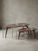 KADIMA DESIGN Design Couchtisch 2er Set Massivholz Wohnzimmertisch Braun in Massivholz