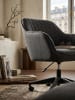 KADIMA DESIGN Schreibtischstuhl MIAMI Anthrazit Stoff Drehstuhl mit Lehne 120 kg,