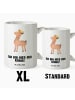 Mr. & Mrs. Panda XL Tasse Lama König mit Spruch in Weiß
