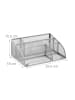 relaxdays Schreibtischorganizer in Silber - (B)25,5 x (H)10,5 x (T)18 cm