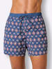 WITT WEIDEN Badeshorts in jeansblau-orange-bedruckt