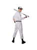tectake Langärmeliges, gestreiftes Oberteil mit Knöpfen und aufgenähter Baseball-Appli