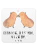 Mr. & Mrs. Panda Untersetzer Capybara Liebe mit Spruch in Weiß
